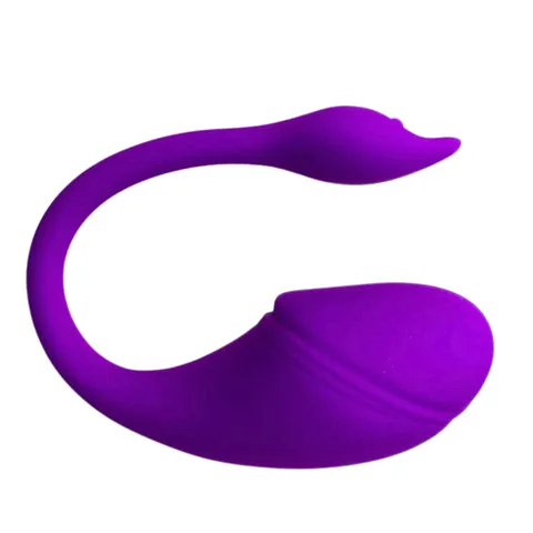 Vibrador de casal em silicone liquido por aplicativo – recarregável roxo