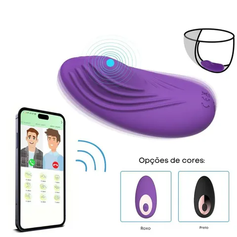 para de com controle sem fio e app de celular- 10 intensidades – Vibrador Casal Calcinha