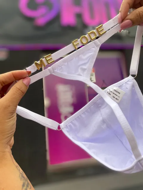 Cueca Fio Dental com Frase Personalizável (Letras vendidas separadamente) – Ref. 132226