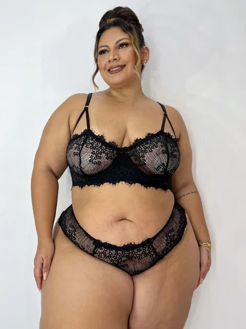 Lingerie Olívia preto (XG)