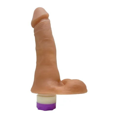 Prótese Realística 17 x 4 cm com Vibro - Bege
