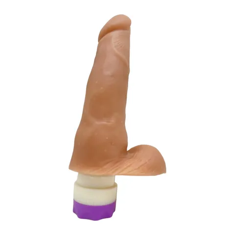 Prótese Realística 17,5 x 4,5 cm com Vibro - Bege – Ref. LI-BE-VI-0006