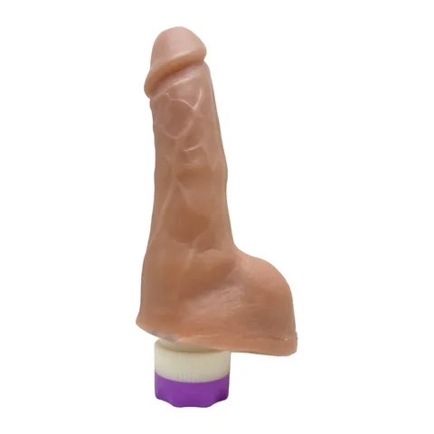 Prótese Realística 16 x 4 cm com Vibro - Bege