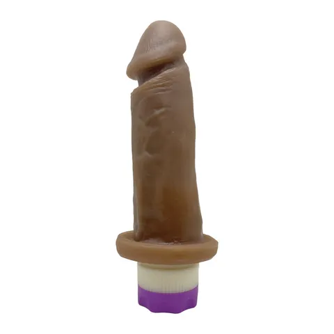 Prótese Realística 14 x 4 cm com Vibro - Chocolate