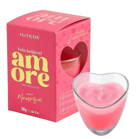 Amore Vela Beijável com Glitter 30 g