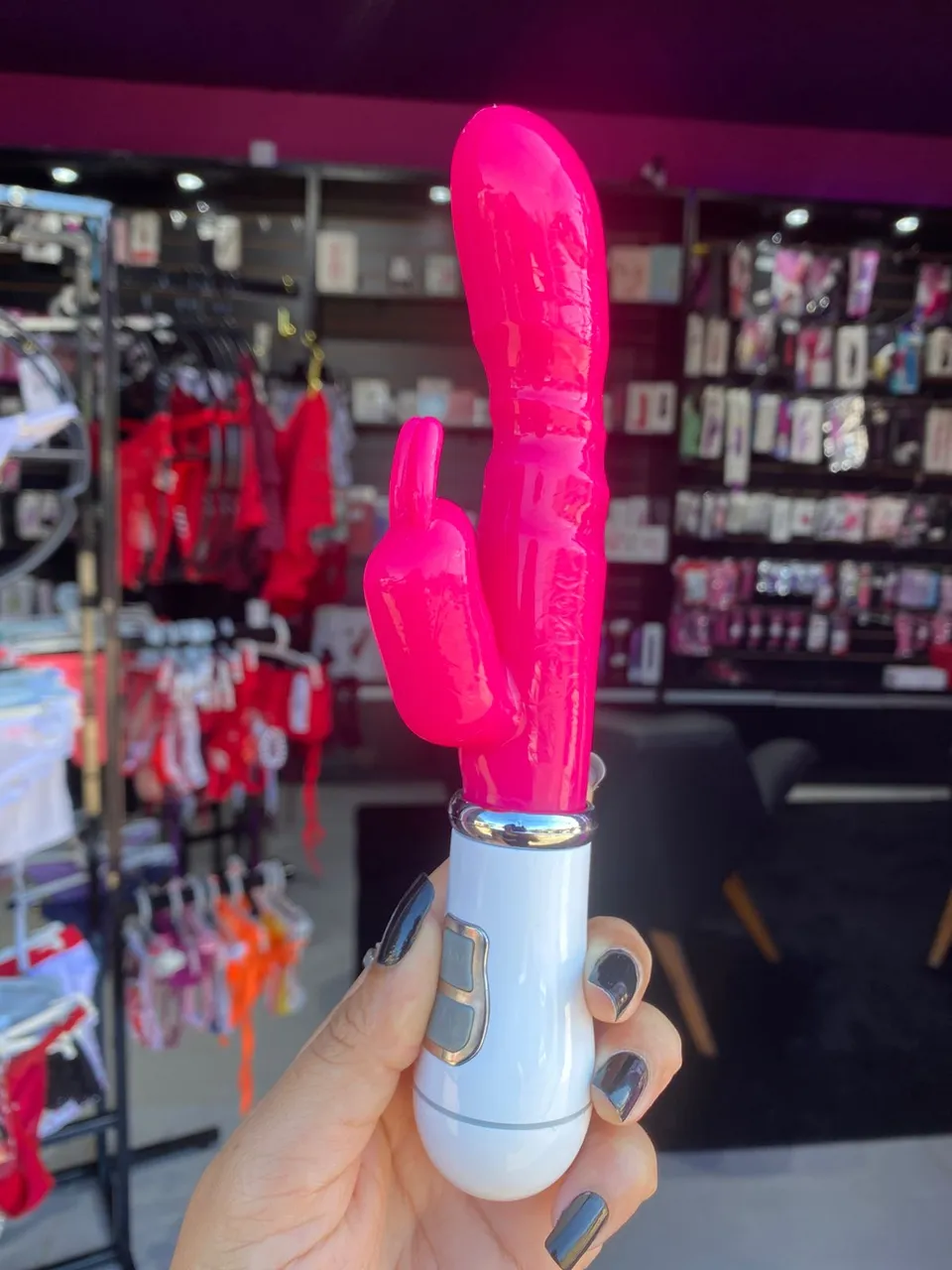 Vibrador Rabbit com estimulo no ponto G e clitóris 10 intensidades - pilha — foto 1 de 3