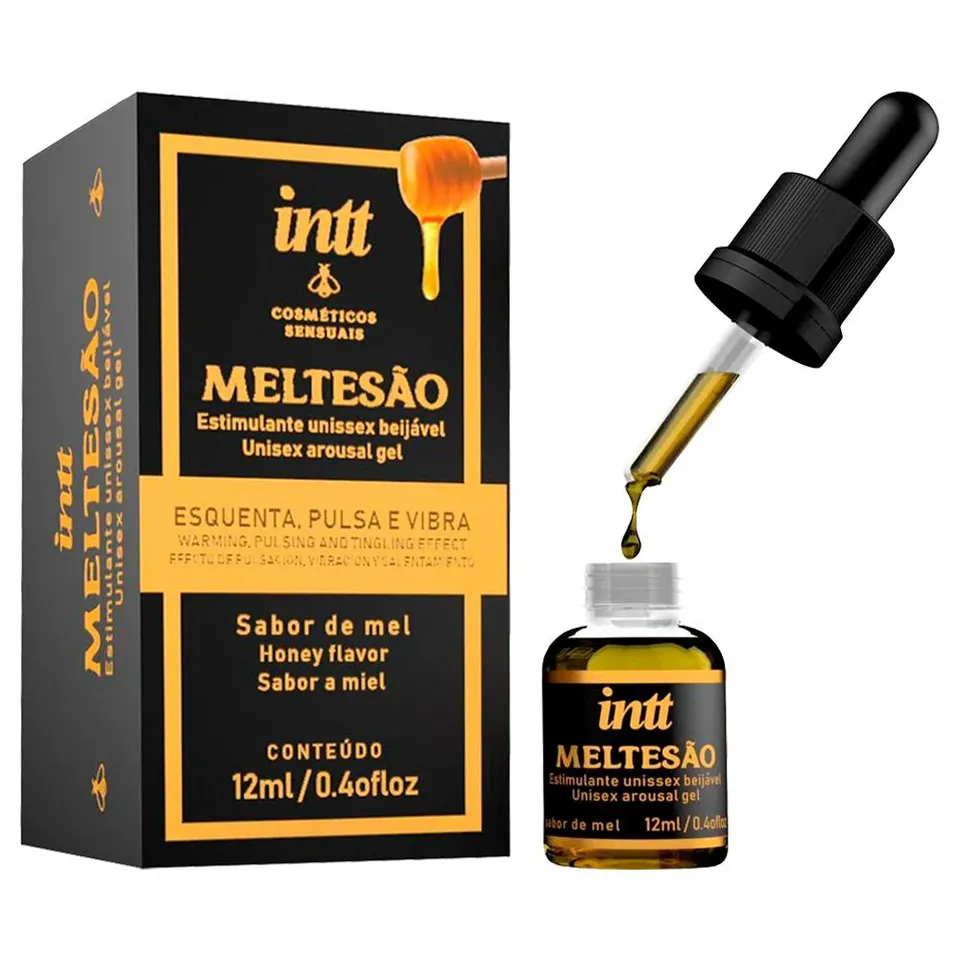 Meltesão Estimulante Unissex Beijável Que Esquenta, Pulsa e Vibra 12 ml – Intt