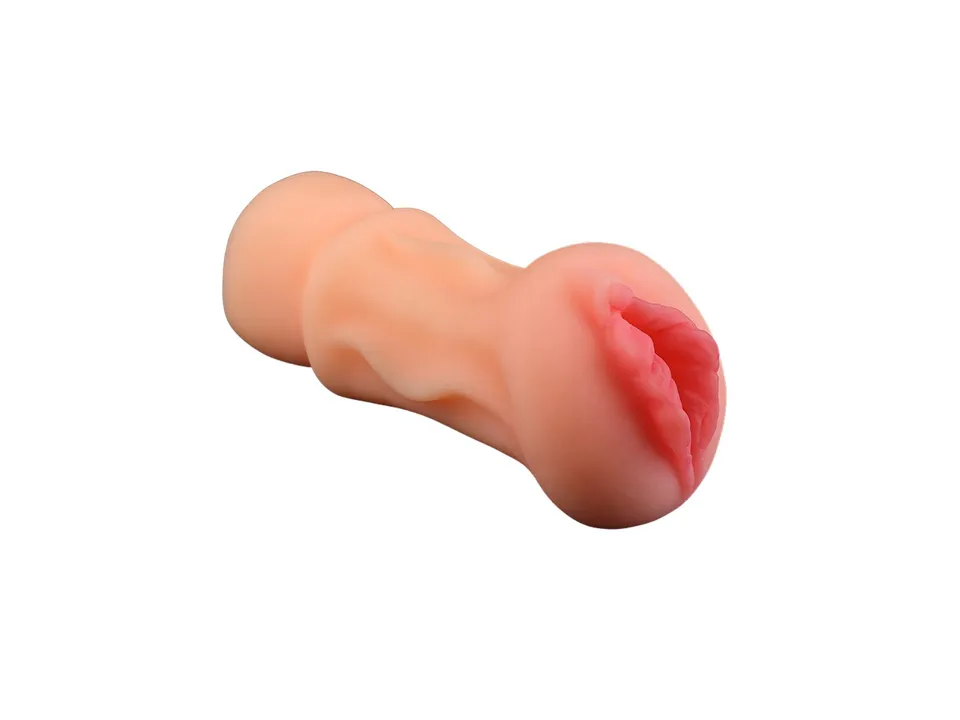 Masturbador masculino em formato de vagina 13,5 x 6,8 cm – bege — foto 1 de 8