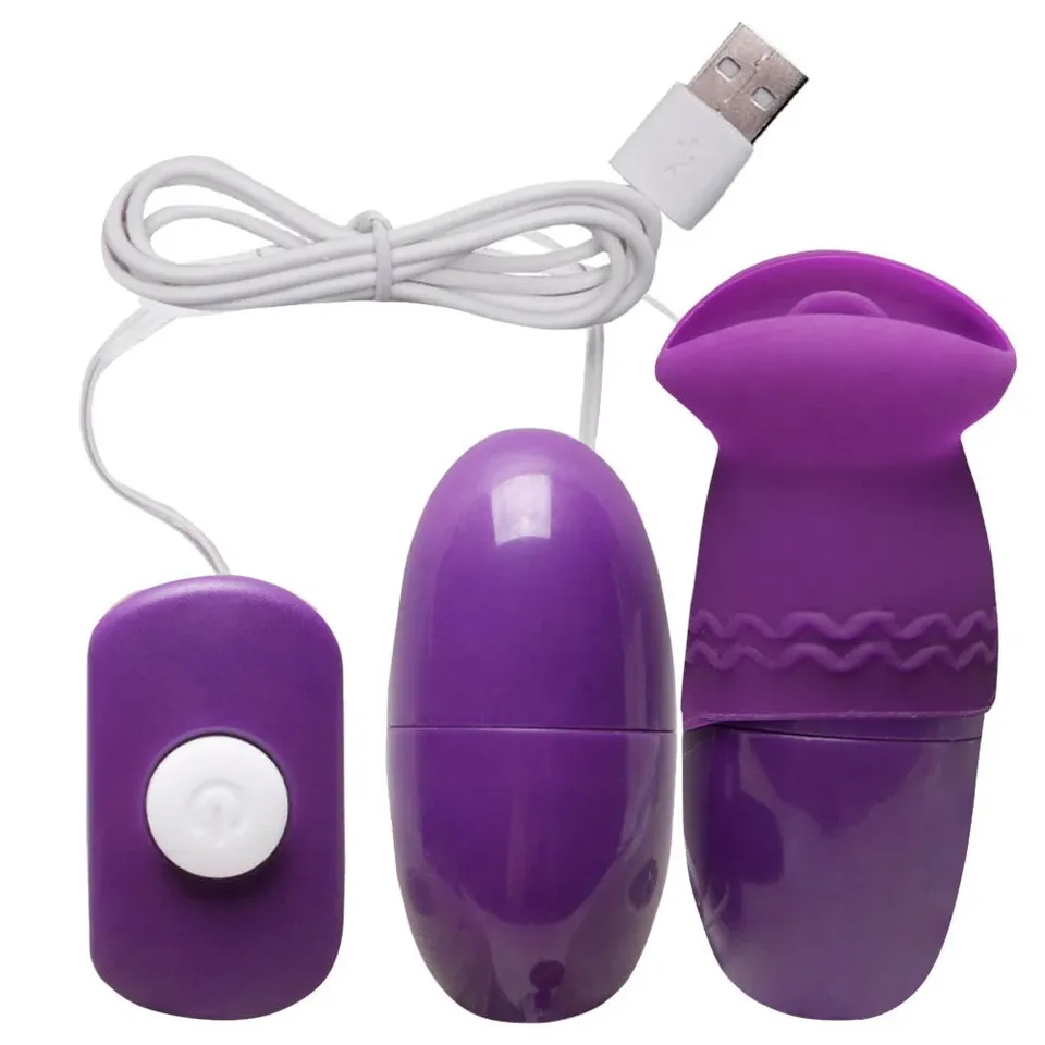 Cápsula Vibrador com Duplo Estímulo (ov0290 roxo — foto 1 de 3