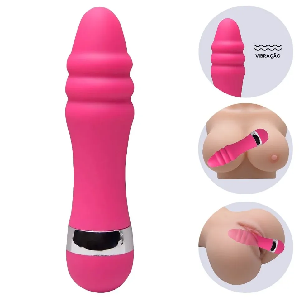 Vibrador com Anéis Massageadores Multivelocidade – pilha – Ref. 58865