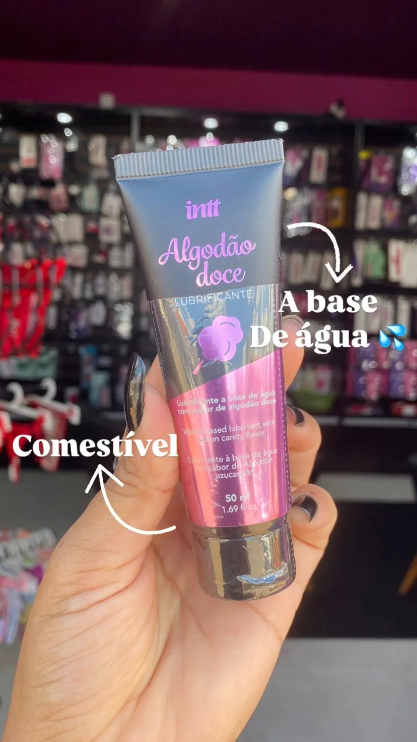Lubrificante a Base de Água Sabor Algodão Doce 50 ml – Intt