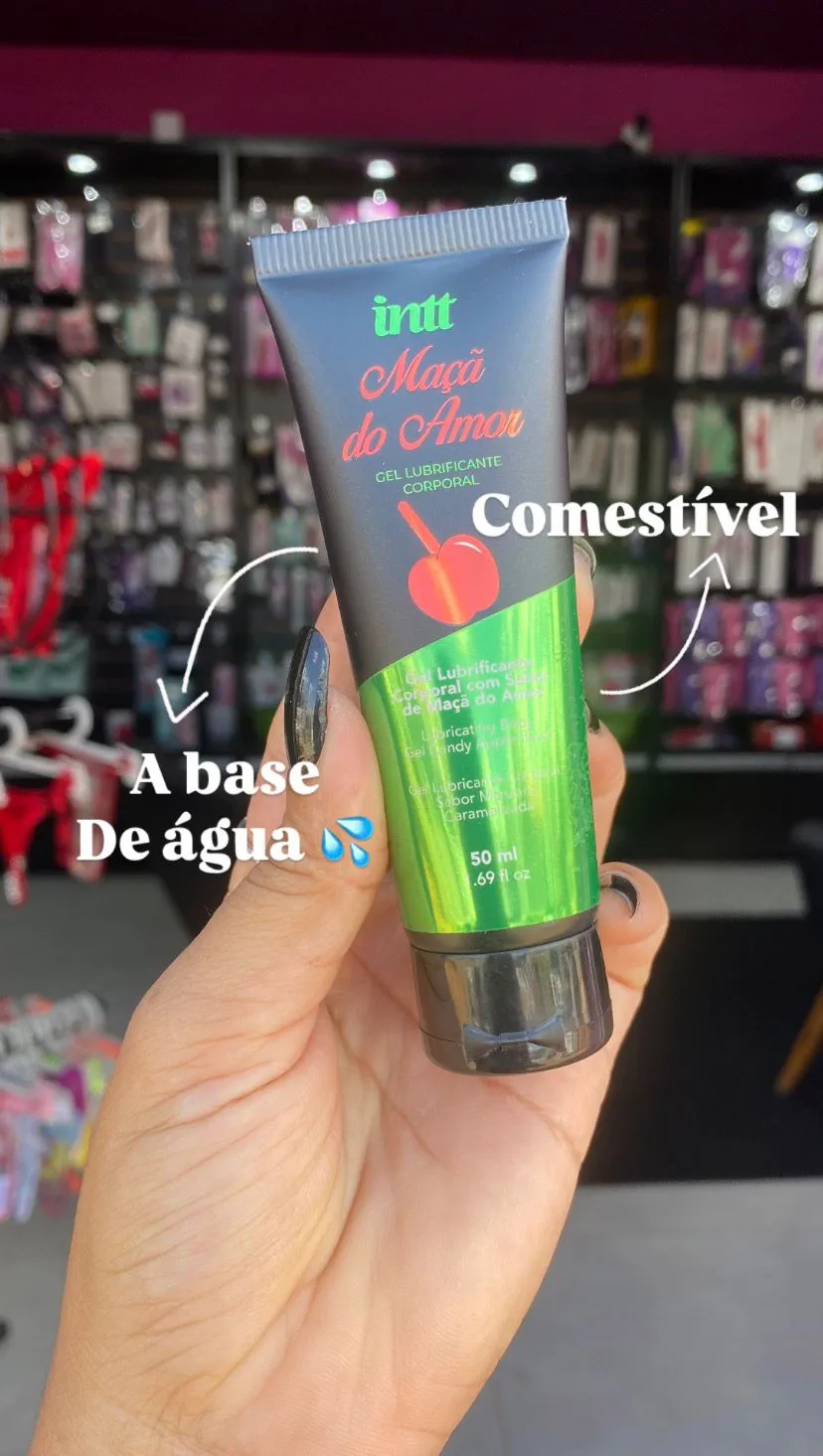 Lubrificante a Base de Água Sabor Maçã do Amor 50 ml – Intt
