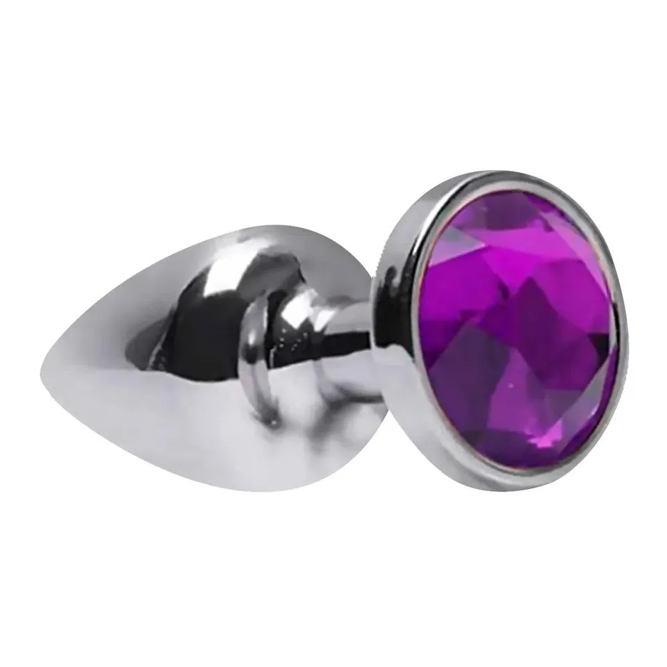 Plug Anal com Joia Redonda – Tamanho P – roxo — foto 1 de 5