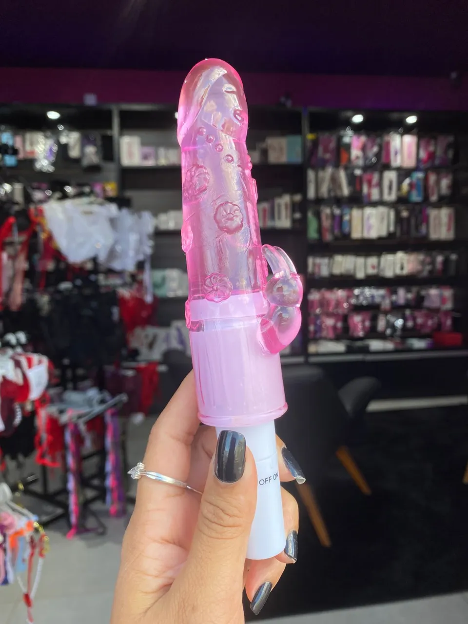 Vibrador rabbit em Jelly com Estimulo no clitóris – pilha – Clitoriano — foto 1 de 5
