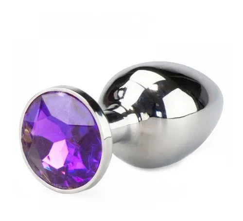 Plug Anal com Joia Redonda – Tamanho G – roxo