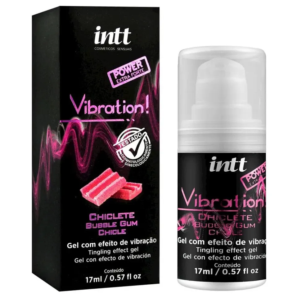 Vibration Gel Excitante que Vibra Sabor Chiclete 17 ml – Intt