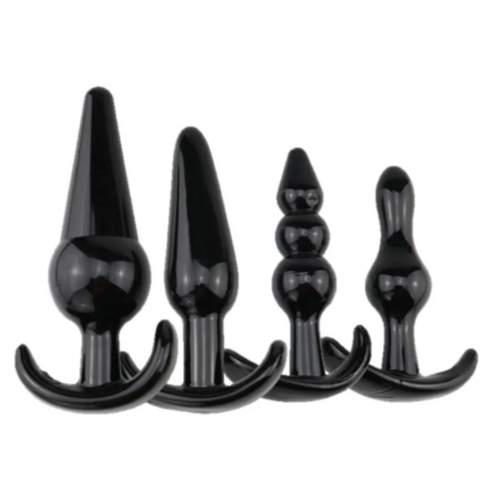 Kit Plug Anal 4 Peças – preto — foto 1 de 2