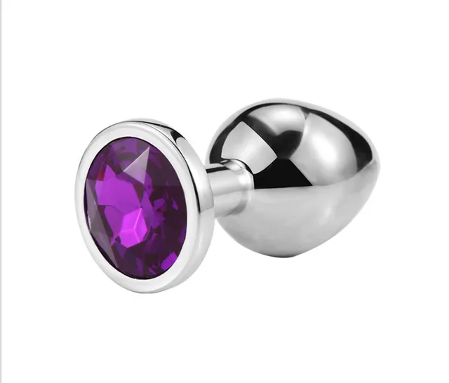 Plug Anal com Joia Redonda – Tamanho M – roxo