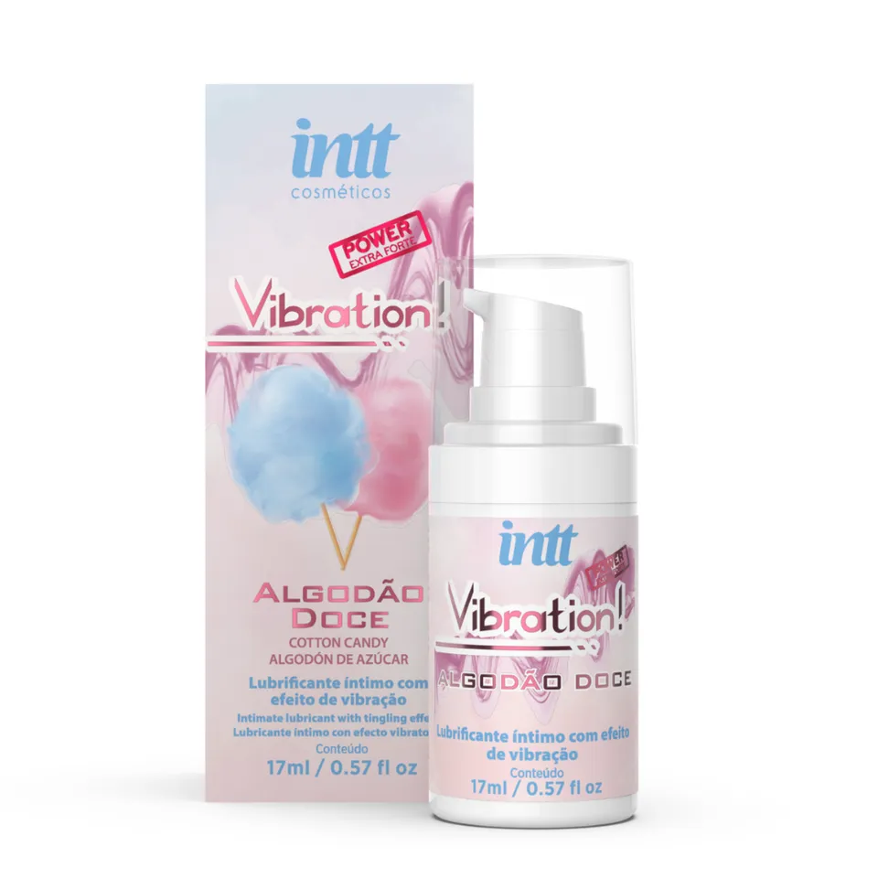 Vibration Gel Excitante Que Vibra Power Sabor Algodão Doce 17 ml – Intt