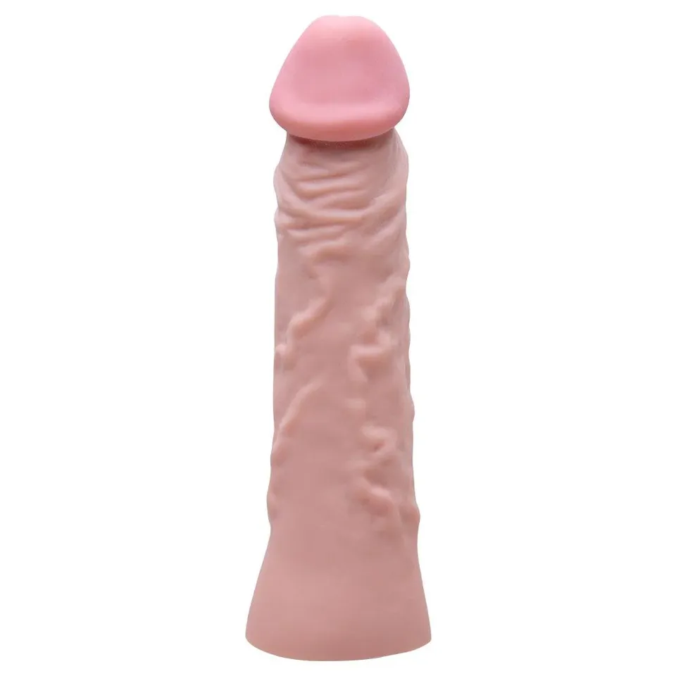 Capa Peniana Texturizada 18,6 x 4 cm – bege com a glande rosada — foto 1 de 6