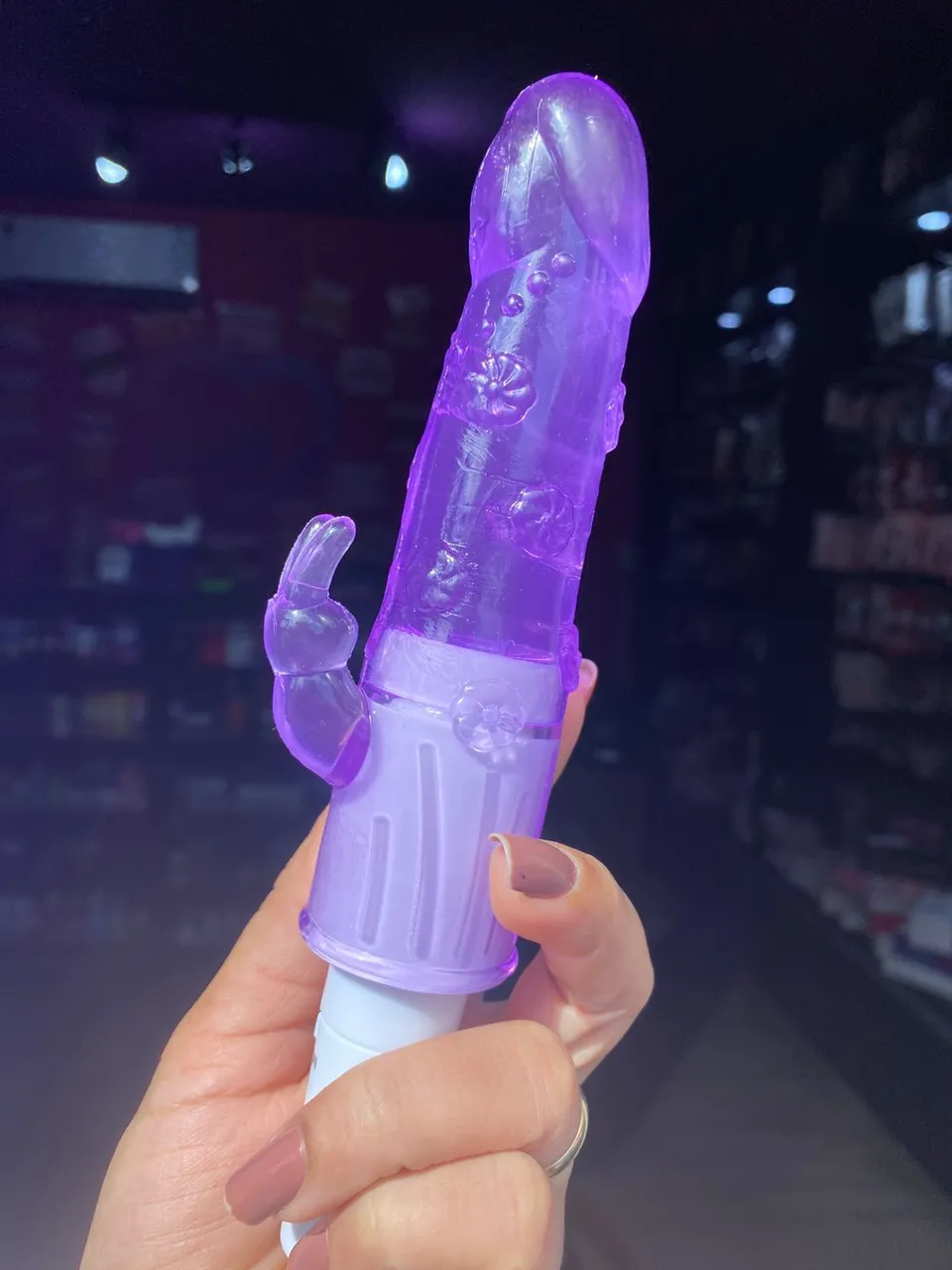 Vibrador rabbit em Jelly com Estimulo no clitóris – pilha — foto 1 de 6