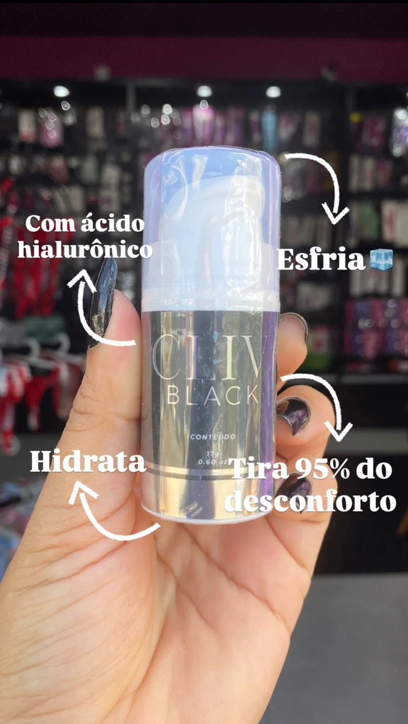 Cliv Black Gel Facilitador Anal com Ácido Hialurônico e Mentol 17 g – Intt — foto 1 de 2