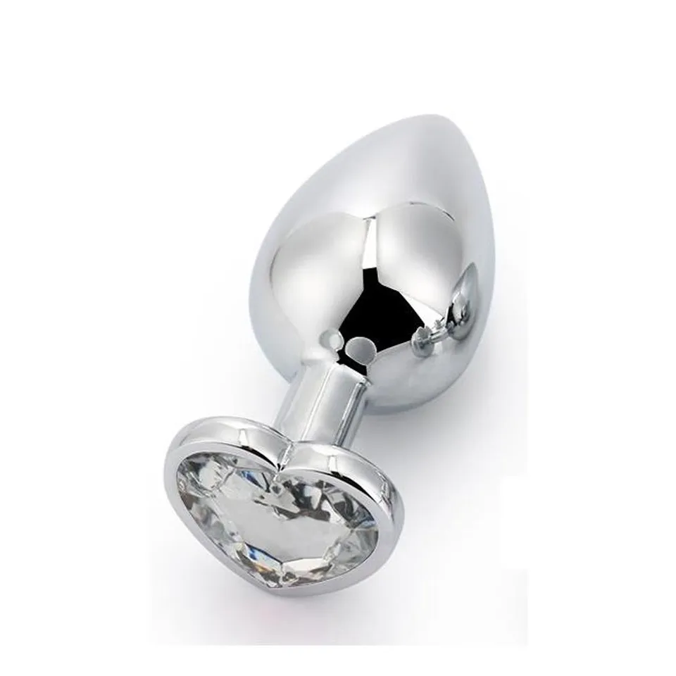 Plug Anal com Joia de Coração – Tamanho M – transparente