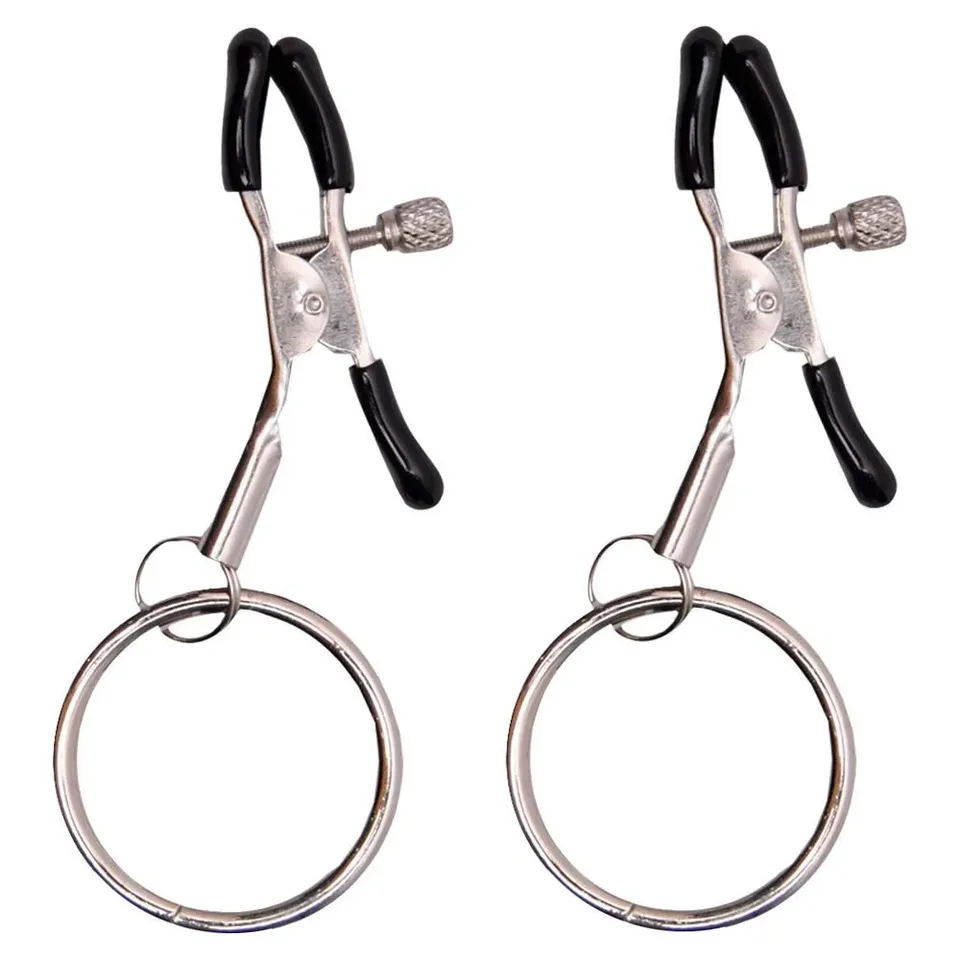 Grampos Estimuladores para Seios Metal com argola – preto — foto 1 de 4