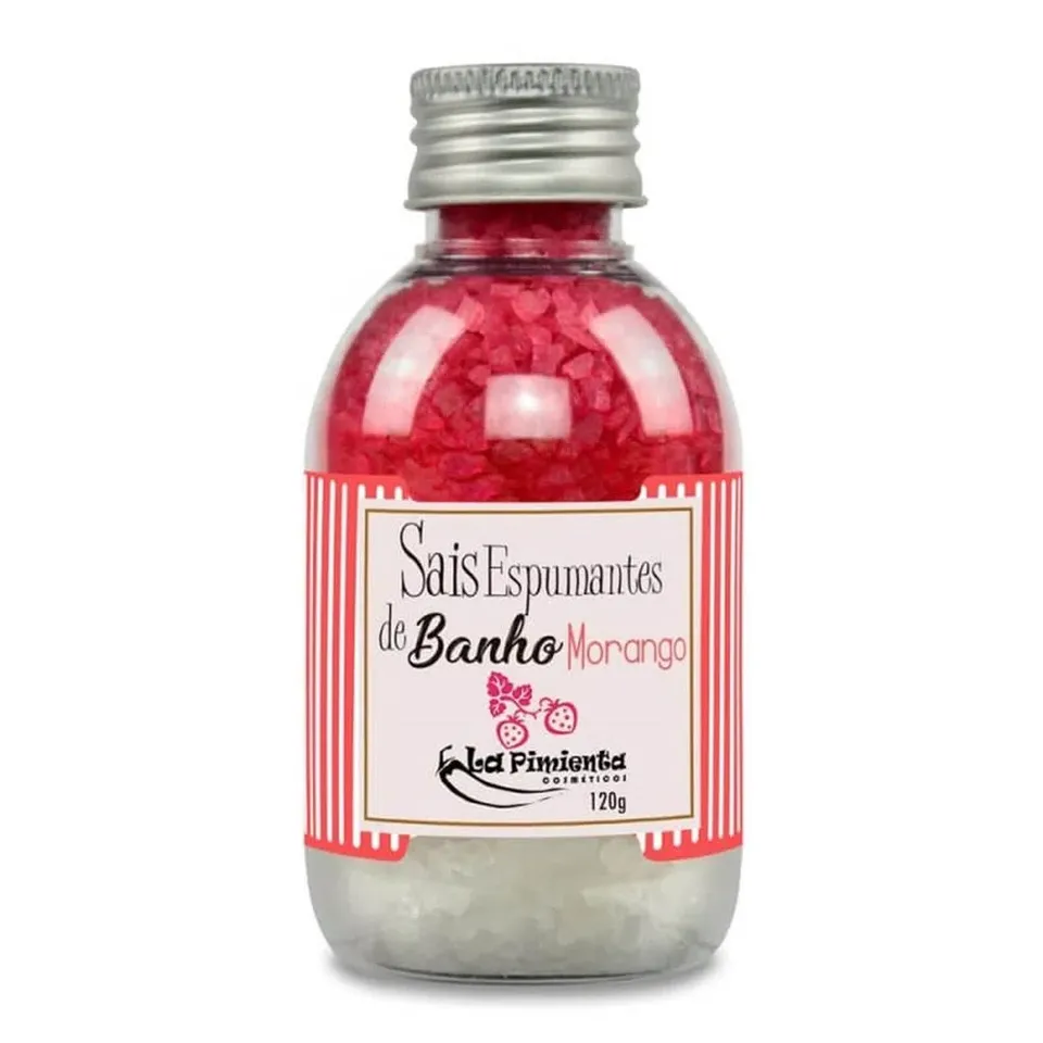 Sais de Banho Morango 120 g – La Pimienta