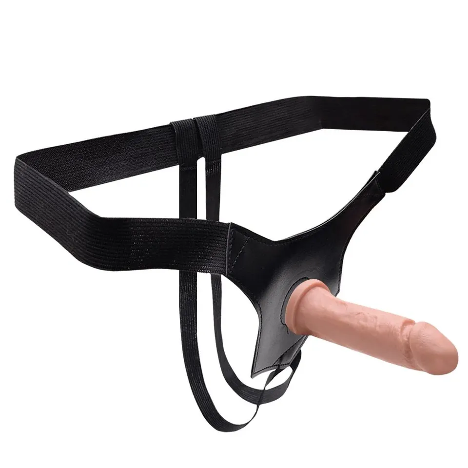 Cinta com Pênis Maciço 17,5 x 3,8 cm Kgel – bege — foto 1 de 4