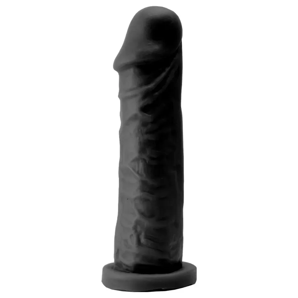 Pênis de Borracha Maciça 16 x 4,1 cm – preto
