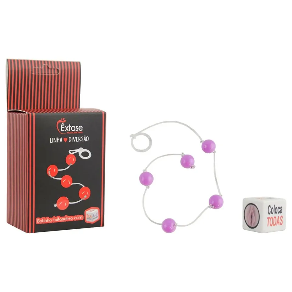 Kit Bolinha Tailandesa P com Dadinho Êxtase - Roxo