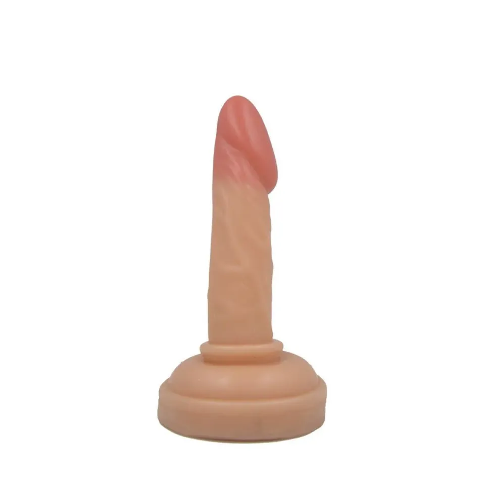 Plug Anal Pênis Pequeno Maciço 9 x 2 cm – beje — foto 1 de 2