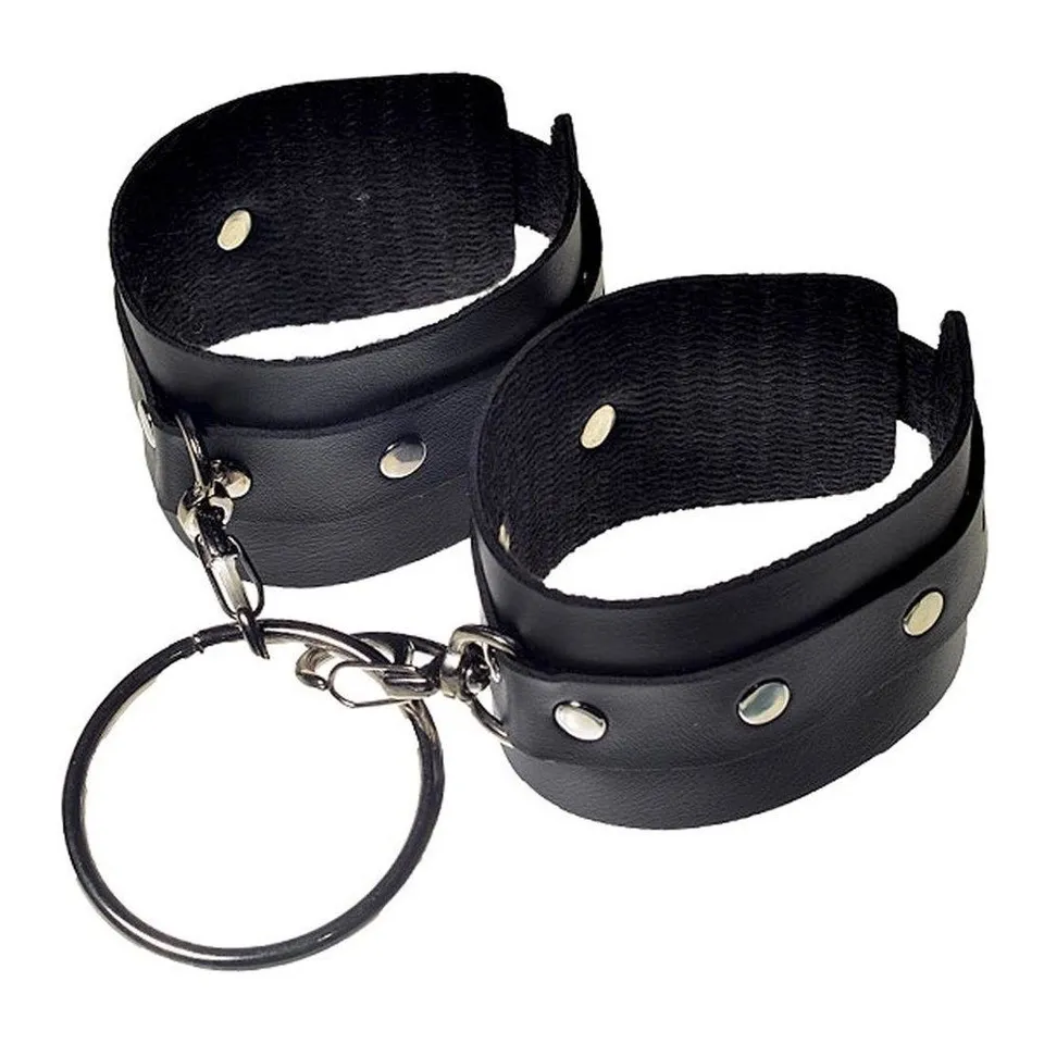 Algema com Argola Mosquete Metal e Tiras Dominatrixxx – preto