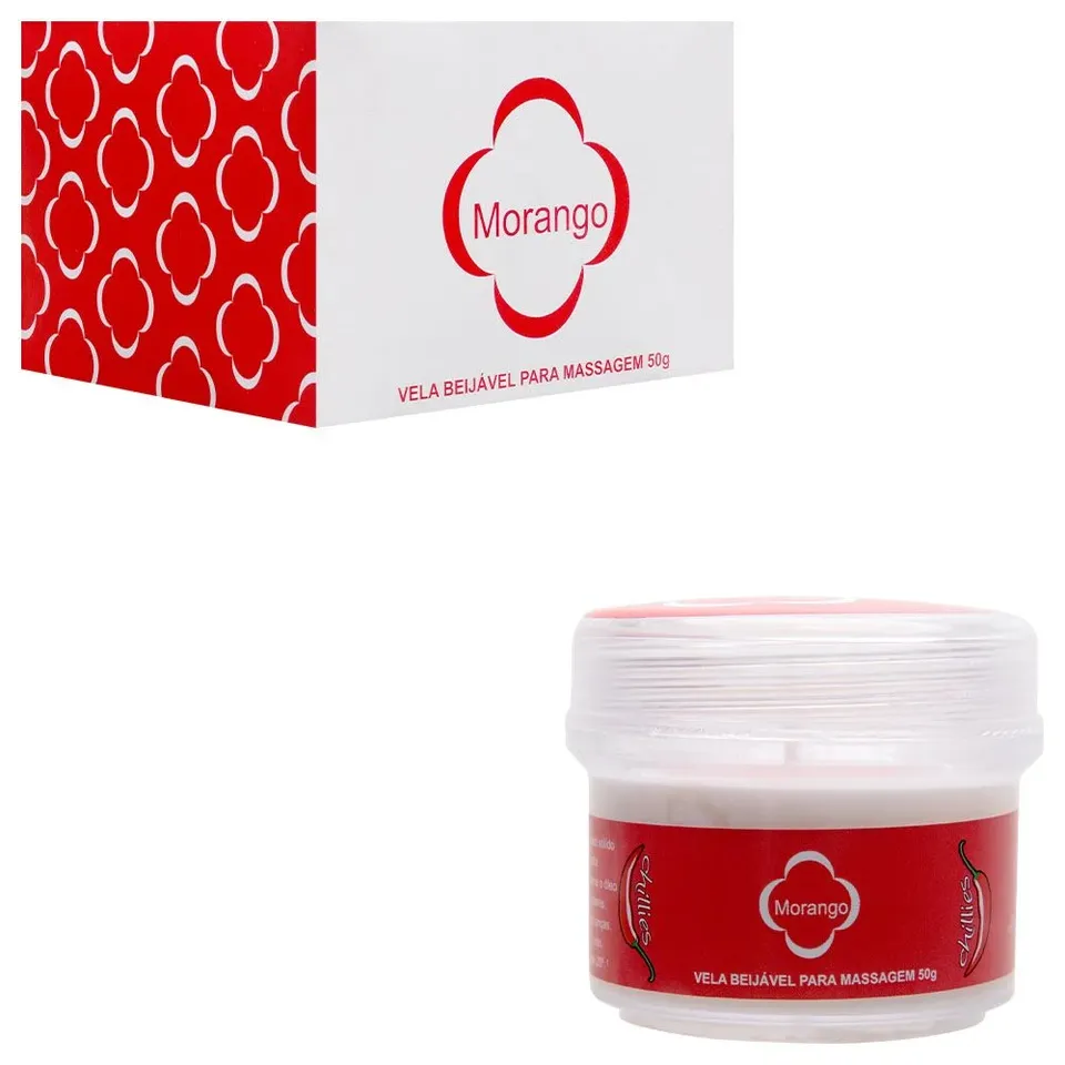 Vela Beijável Aromática Massagem morango 50 g – Chillies — foto 1 de 3
