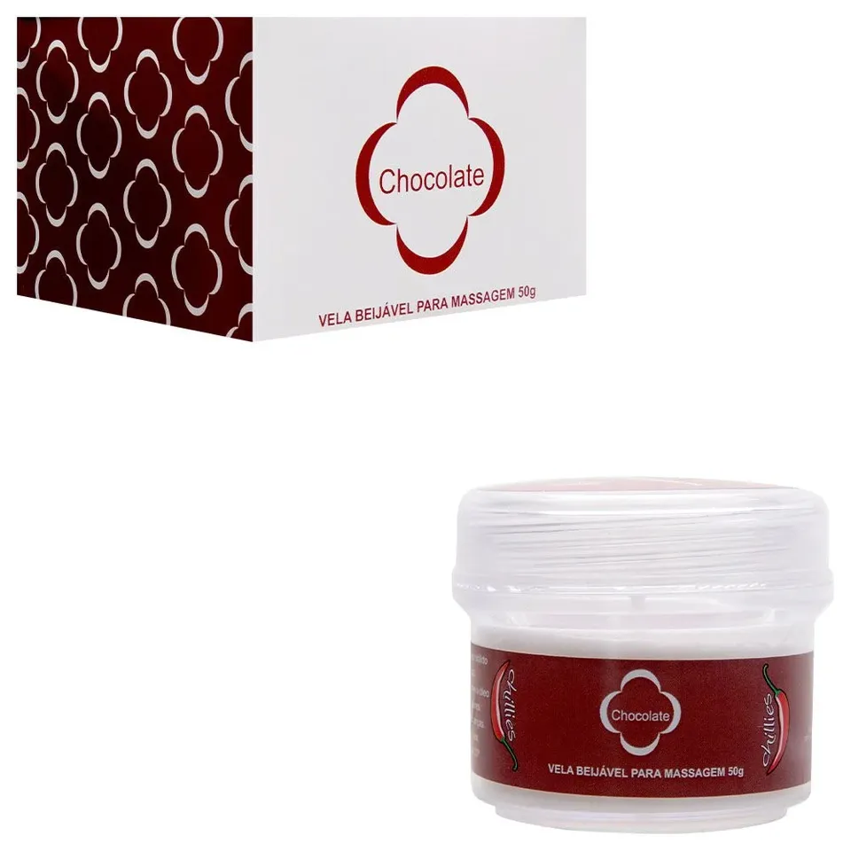 Vela Beijável Aromática Massagem chocolate 50 g – Chillies — foto 1 de 4