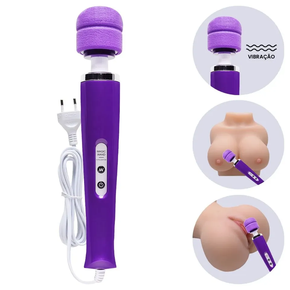 Vibrador Varinha Mágica 10 intensidades - Bivolt – recarregável – Ref. 83286 — foto 1 de 5