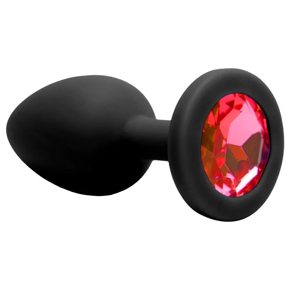 Plug Anal com Joia Redonda em Silicone – Tamanho P – preto – Ref. 82996 — foto 1 de 6