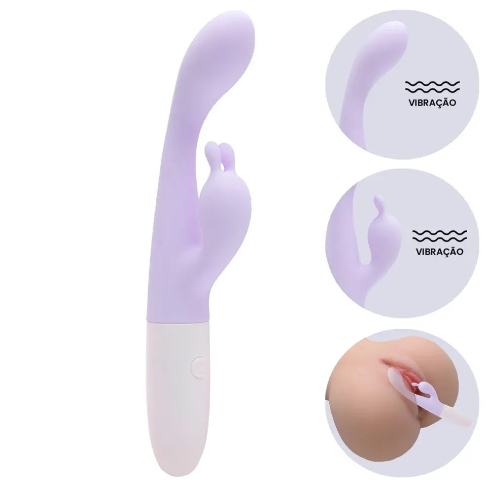 Vibrador Ponto G Rabbit com 10 intensidades lilás – pilha — foto 1 de 2