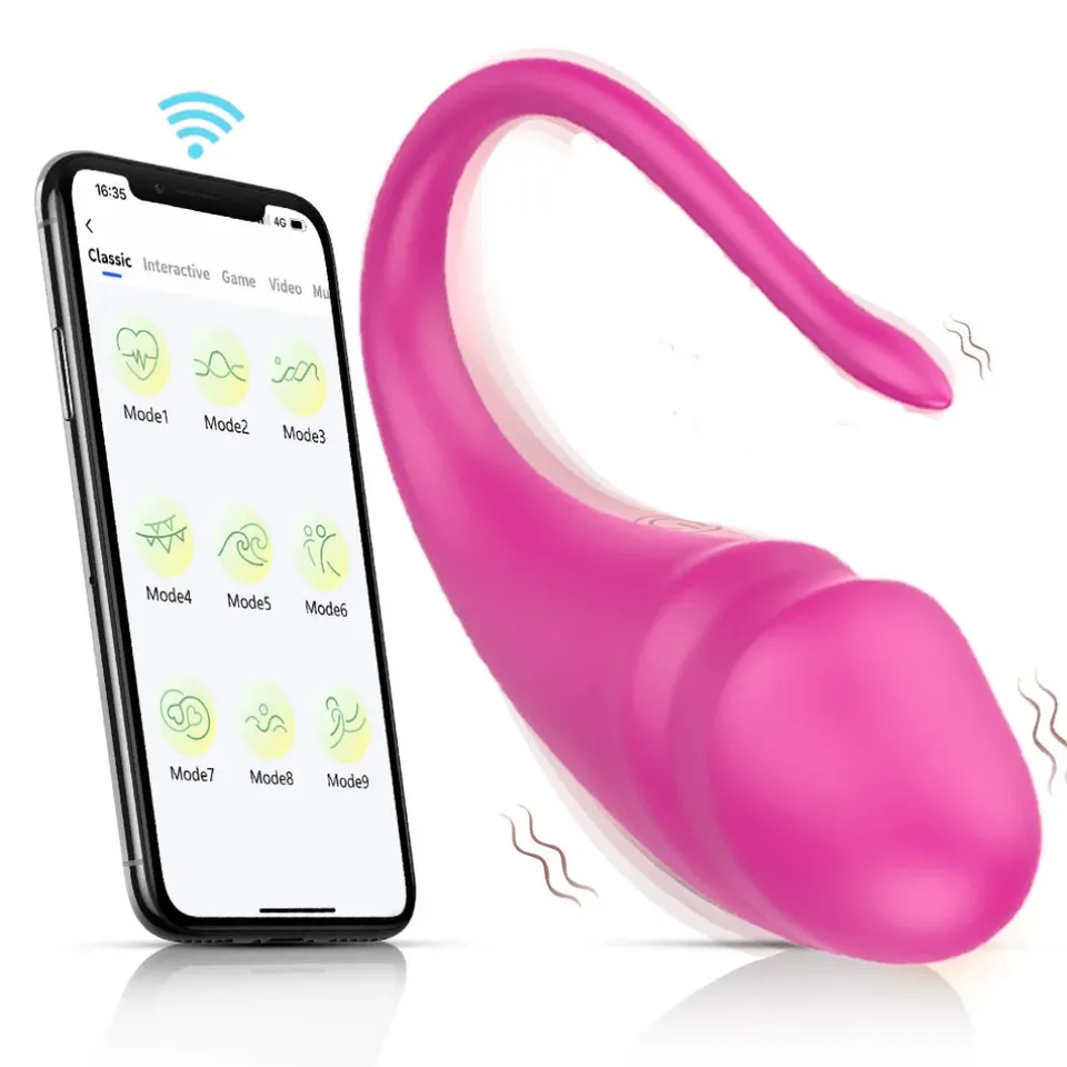 Vibrador de casal -em formato de glande por aplicativo de celular- 10 intensidades – recarregável — foto 1 de 4