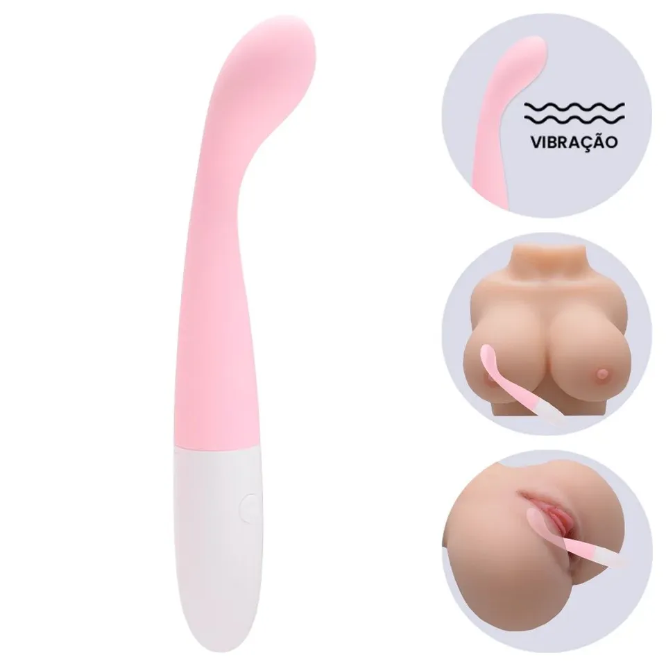 Vibrador Ponto G Liso 10 Modos Vibração rosa – pilha — foto 1 de 2