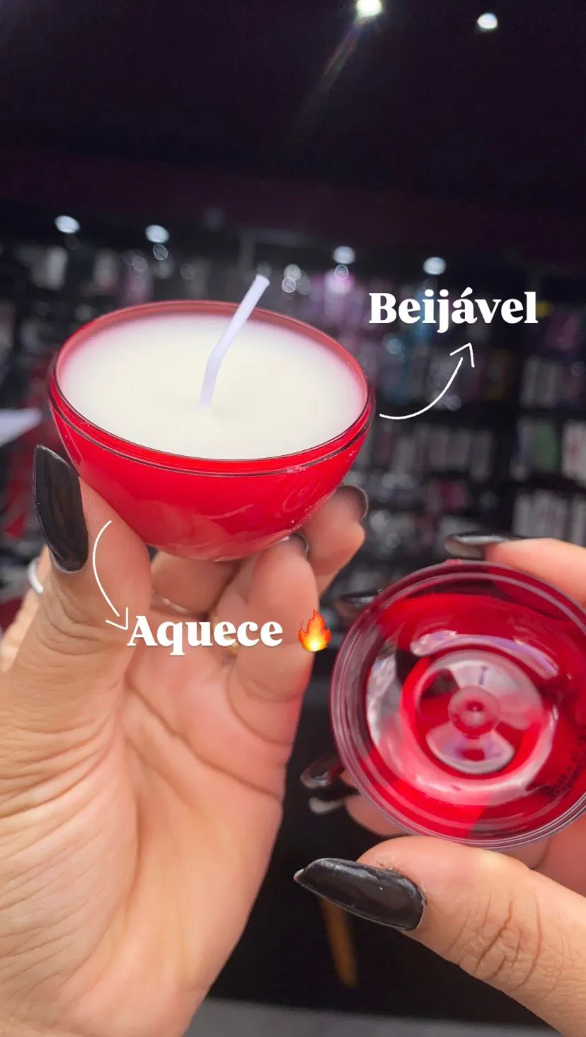Vela com aroma de morango 30 g (aquece) Pau Brasil