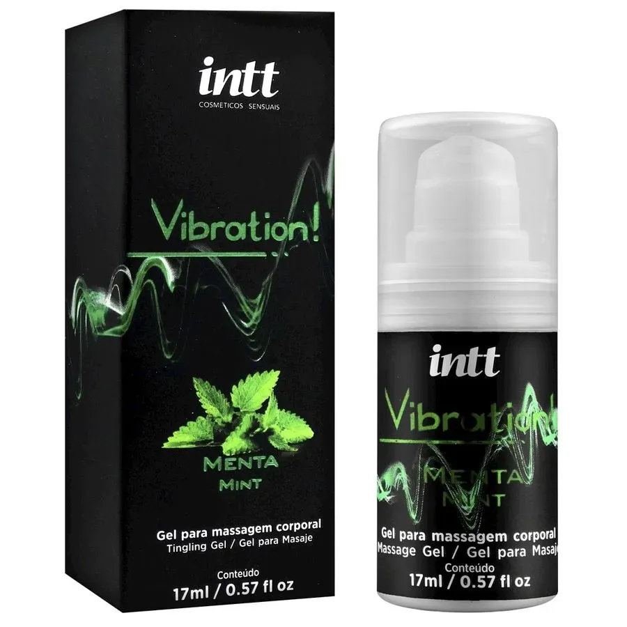 Vibration! Gel para Massagem Corporal Sabor Menta17 g – Intt