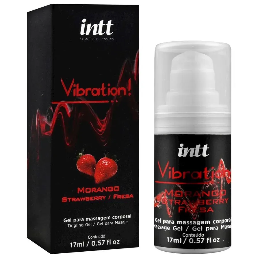 Vibration Gel Excitante que Vibra Sabor morango 17 ml – Intt