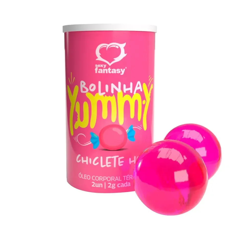 Yummy Bolinha Beijável Térmica (chiclete hot) com 2 Unidades de 2 g – Sexy Fantasy
