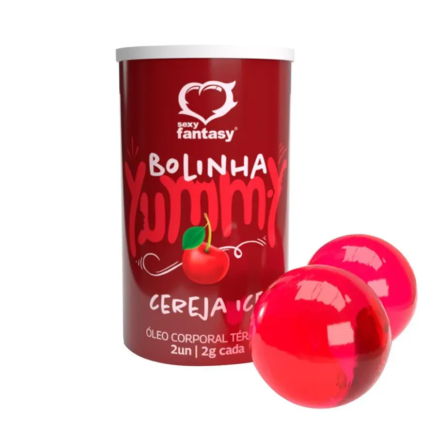 Yummy Bolinha Beijável Térmica (cereja ice) com 2 Unidades de 2 g – Sexy Fantasy