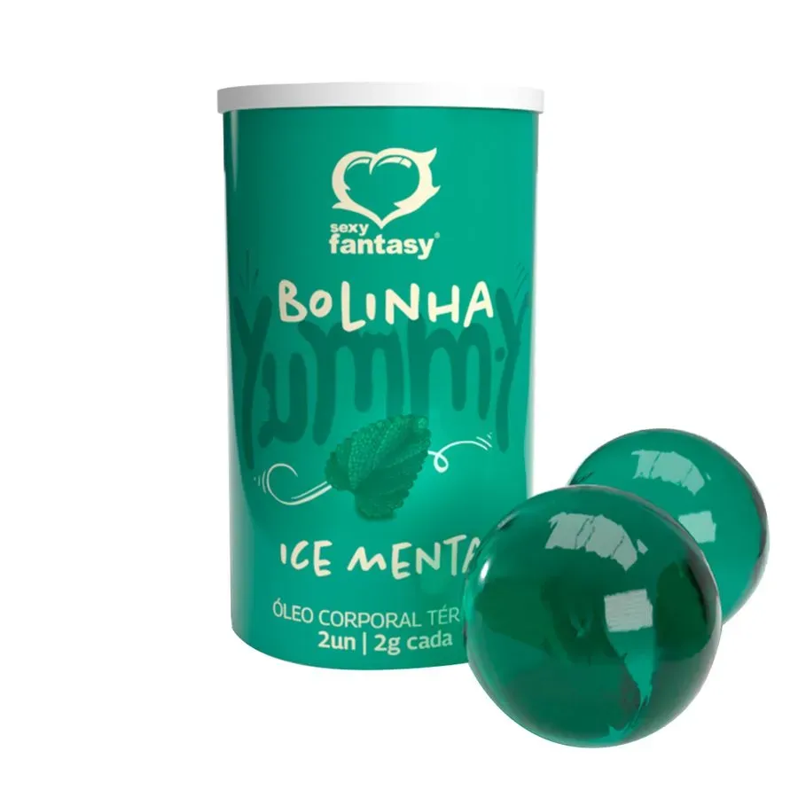 Yummy Bolinha Beijável Térmica (menta ice) com 2 Unidades de 2 g – Sexy Fantasy
