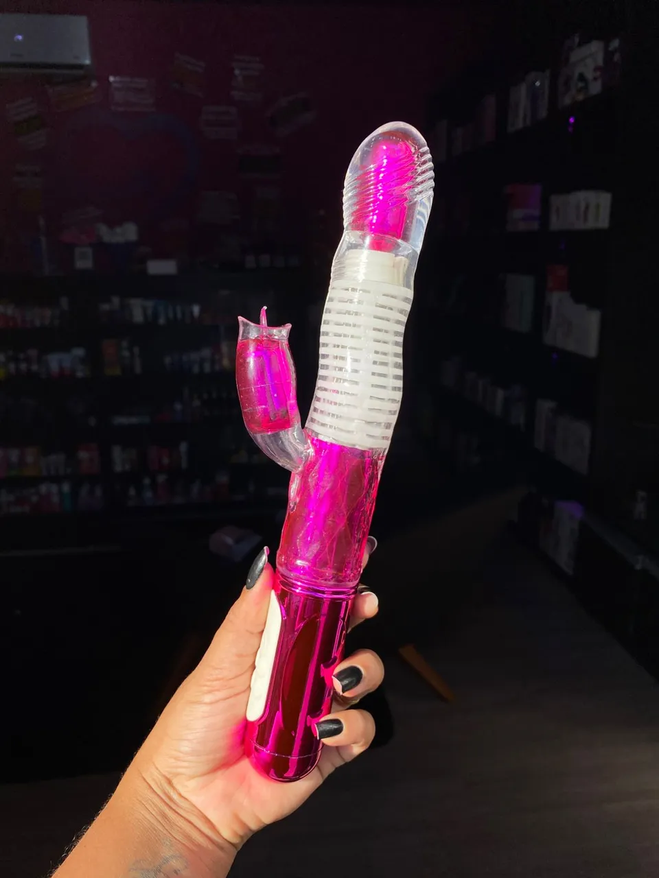 Vibrador vai e vem ponto G com estimulador clitoriano- 20 inetensidades — foto 1 de 2