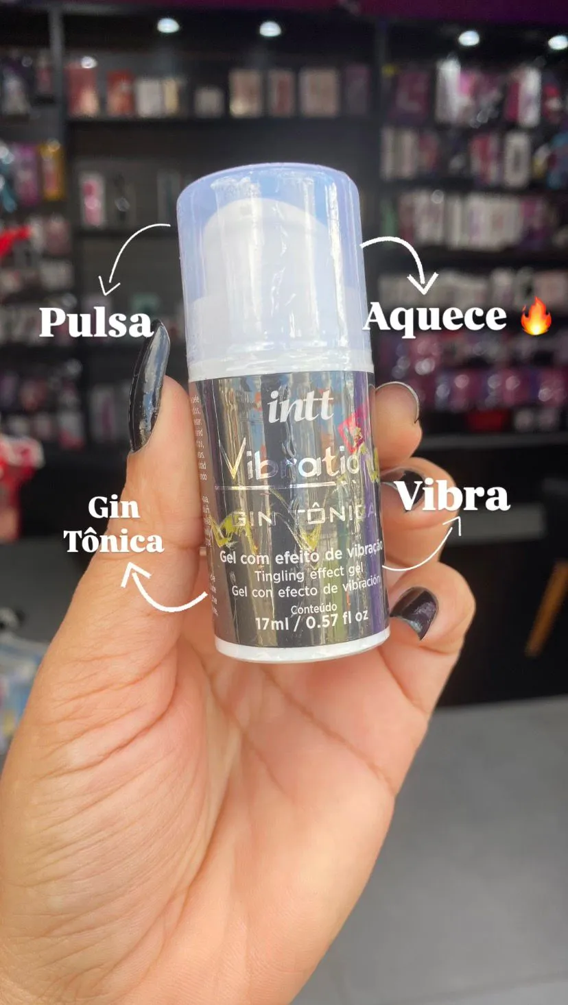 Vibration Gel Excitante que Vibra Sabor Gin Tônica 17 ml – Intt