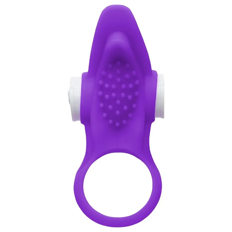 Anel peniano com estimulador de clitoris e testículos – roxo — foto 1 de 5